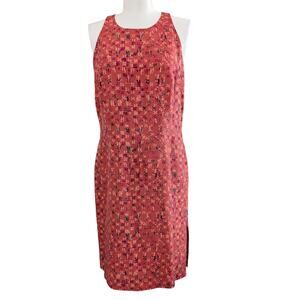 Sigrid Olsen Coral Floral Halter Shift Mini Dress